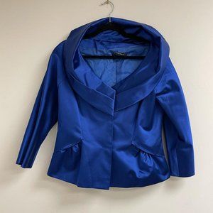 Electric Blue Satin Blouse Top